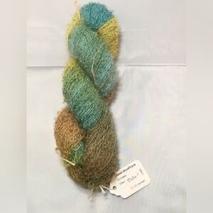 Hand-Dyed Mohair Blue & Green Yarn